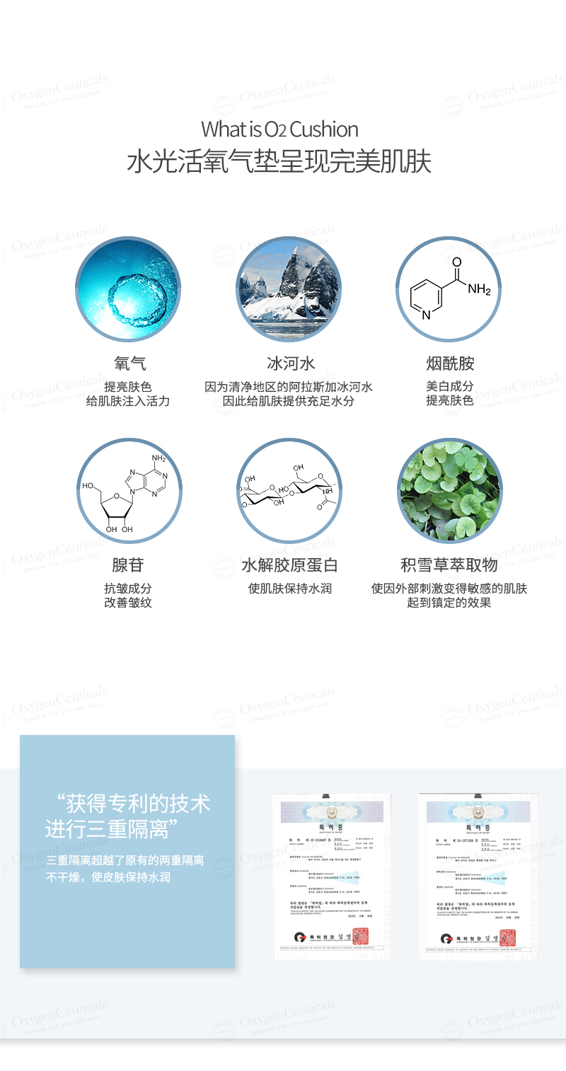 O2 Cushion Water Light Active Oxygen Cushion-Guangzhou Mu Ning Biotechnology Co., Ltd.