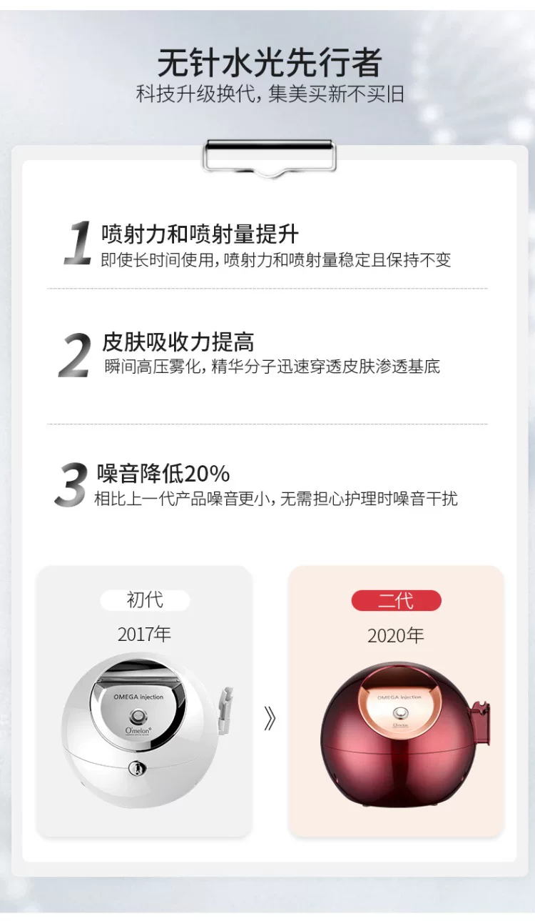 Omega Korean-Imported Oxygen Infusion Facial Skincare Device